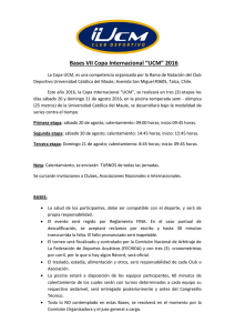 Bases VII Copa Internacional “UCM” 2016.