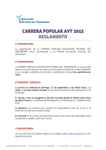 CARRERA POPULAR AVT 2015 REGLAMENTO