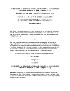 Decreto Presidencial No. 20 del 26 Marzo 2004