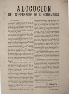 Alocución del gobernador de Cundinamarca.