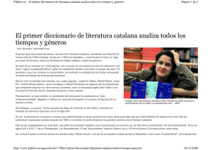 El primer diccionario de literatura catalana analiza todos los tiempos