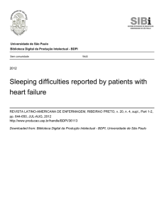 Sleeping difficulties reported by patients with heart failure