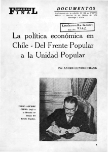 La política económica en Chile - Del Frente Popular a la