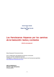 Los franciscanos hispanos por los caminos de la traducción: textos y