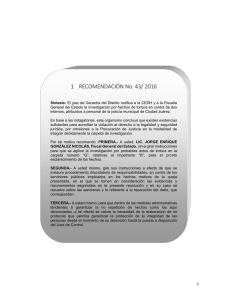 1 RECOMENDACIÓN No. 43/ 2016 - Comisión Estatal de los