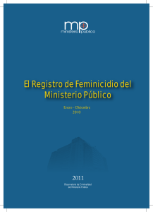 El Registro de Feminicidio del Ministerio Público