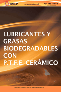 05 Lubricantes y grasas biodegradables con P.T.F.E. cerámico