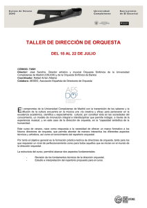 taller de dirección de orquesta - Universidad Complutense de Madrid