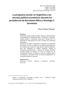 La propuesta escolar en Argentina y sus vínculos político