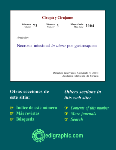 Necrosis intestinal in utero por gastrosquisis