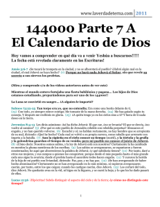 144000 Parte 7 A El Calendario de Dios