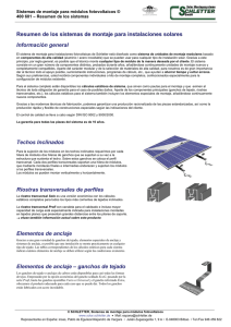 Resumen de los sistemas de montaje para instalaciones solares