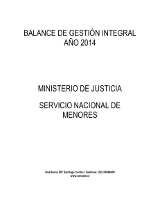 balance de gestión integral año 2014 ministerio de justicia servicio
