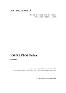 LOS RESTOS Fedra - Raúl Hernández Garrido