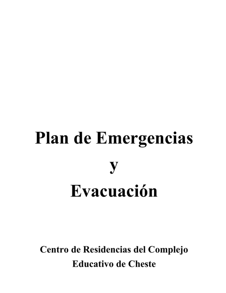 Plan De Emergencias Y Evacuaci N