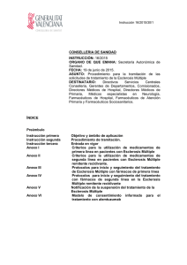 Instrucción 16/2015 de la Secretaría Autonómica de Sanidad de 19