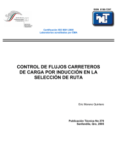 CONTROL DE FLUJOS CARRETEROS DE CARGA POR