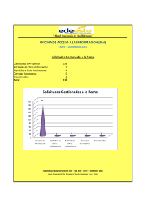 Estadística y Balance Gestión Enero – Diciembre 2014