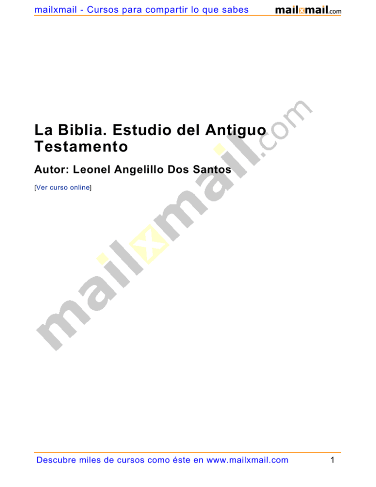 La Biblia Estudio Del Antiguo Testamento