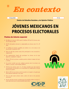 Jóvenes mexicanos en procesos electorales