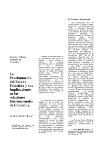 La Proclamación del Estado Palestino y sus Implicaciones en las