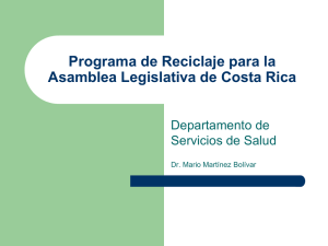 Programa de Reciclaje para la Asamblea Legislativa de Costa Rica