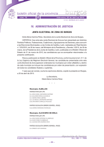 Junta Electoral de Zona de Burgos - Boletín Oficial de la Provincia