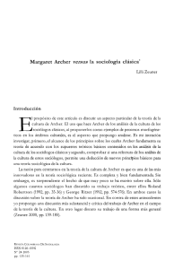 Margaret Archer versus la sociología clásica"