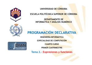 Expresiones y funciones - Universidad de Córdoba