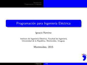 Programación para Ingeniería Eléctrica