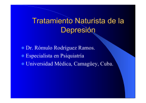 Depresión. Dr. Rómulo Ródriguez Ramos