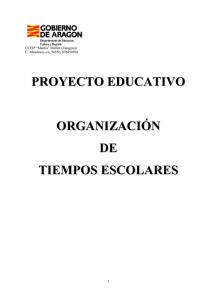 proyecto educativo organización de tiempos escolares