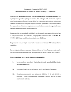 Reglamento Formulario CT 070-2015 “Cabletica celebra la Anexión