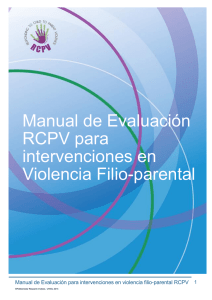 Manual de Evaluación RCPV para intervenciones en Violencia Filio