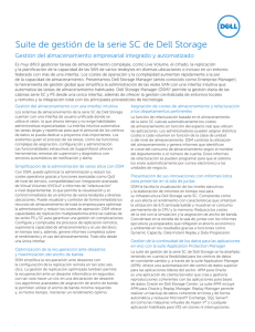 Suite de gestión de la serie SC de Dell Storage