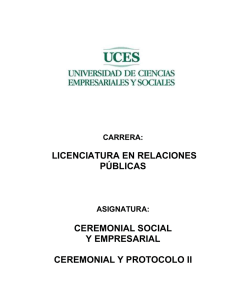 licenciatura en relaciones públicas ceremonial social y empresarial