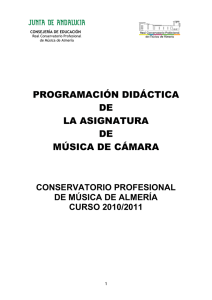 MÚSICA DE CÁMARA Prog 10-11