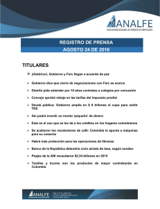 TITULARES REGISTRO DE PRENSA AGOSTO 24 DE 2016