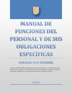manual de funciones del personal y de sus obligaciones específicas