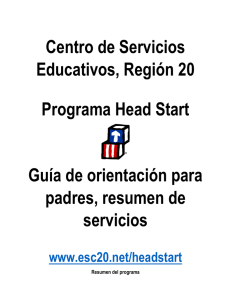Centro de Servicios Educativos, Región 20 Programa Head Start
