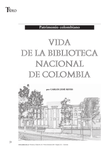 VIDA DE LA BIBLIOTECA NACIONAL DE COLOMBIA