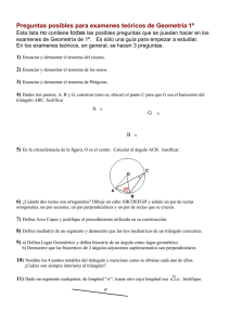 Preguntas posibles para examenes teóricos de Geometría 1º