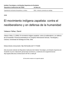 El movimiento indígena zapatista: contra el neoliberalismo y en