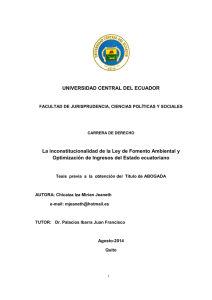 UNIVERSIDAD CENTRAL DEL ECUADOR La