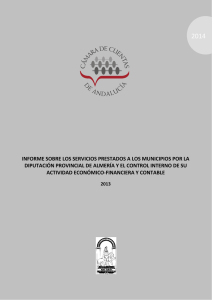 informe sobre los servicios prestados a los municipios por la
