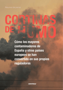 Cómo los mayores contaminadores de España y otros países