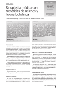 Rinoplastia médica con materiales de rellenos y Toxina botulínica