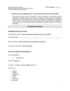 Formulario para la aplicación del Censo Guía de Archivos en Co