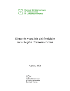 Situación y análisis del femicidio en la Región