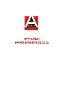 previsiones primer semestre de 2012